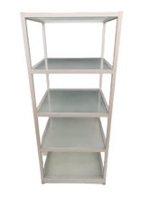 Display rack with frosted glass panels